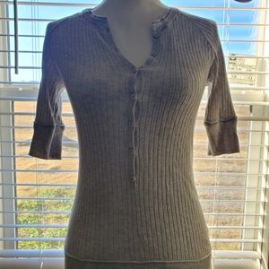 Mossimo Women's Button Up Elbow Sleeve Blouse